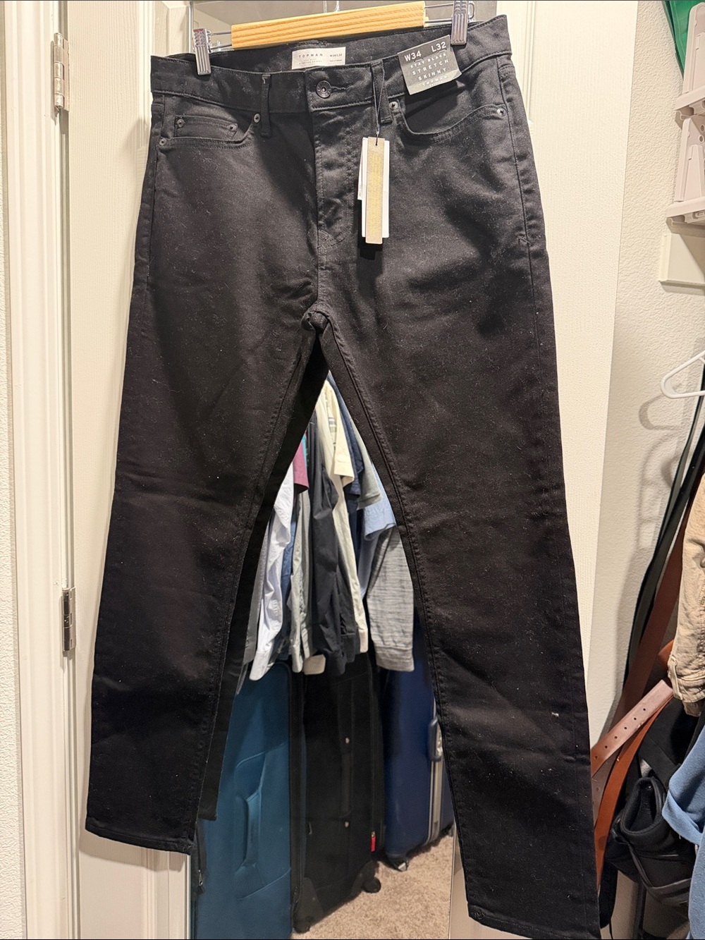 Topman Black Stretch Skinny Jeans W34 L32